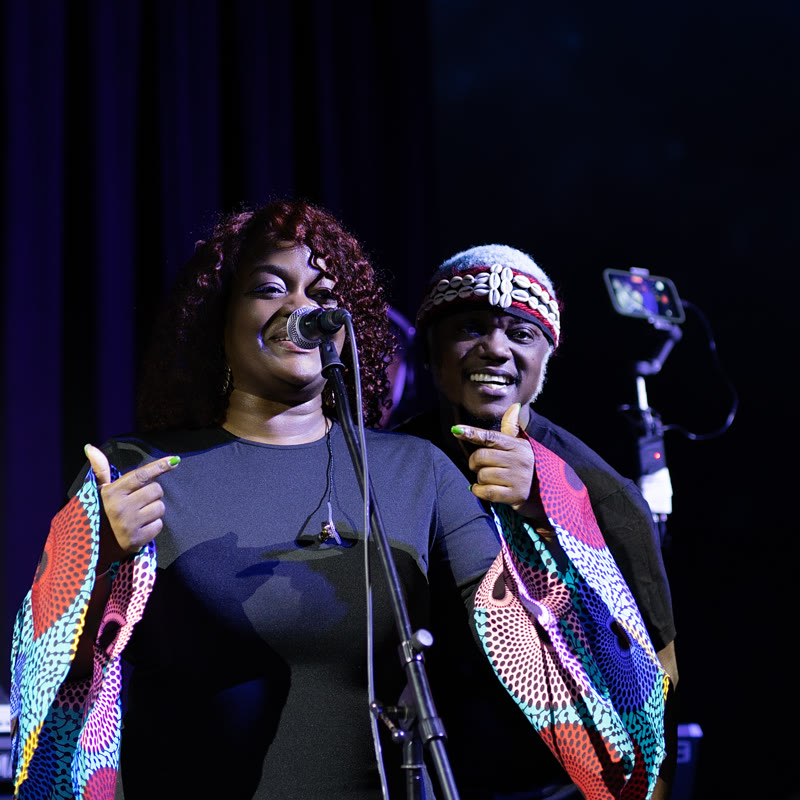 Performers singing at Africa LIVE!
